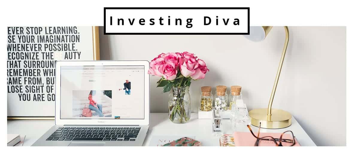 Screenshot of Investing Diva homepage